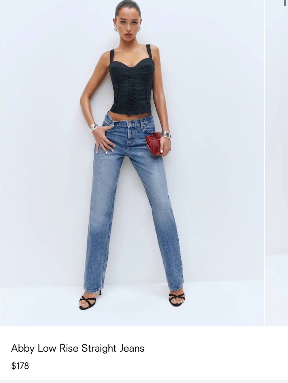 Reformation Abby Low Rise Straight Jeans Blue - Size 27